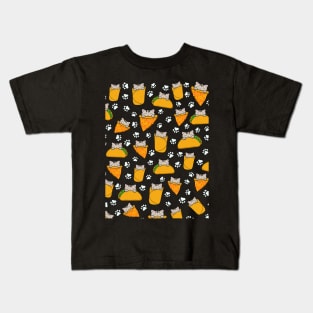 Pizzas, tacos and burritos pattern Kids T-Shirt